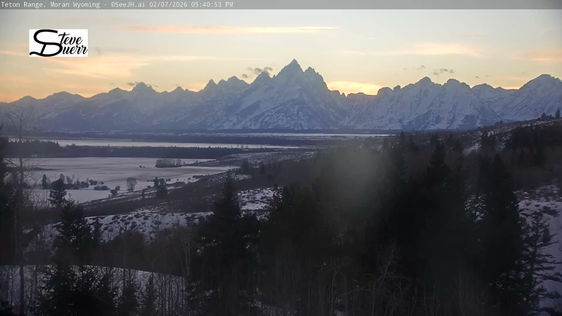 Buffalo Valley & Teton Mountain Range Live Cam - Moran, Teton County, Wyoming, USA