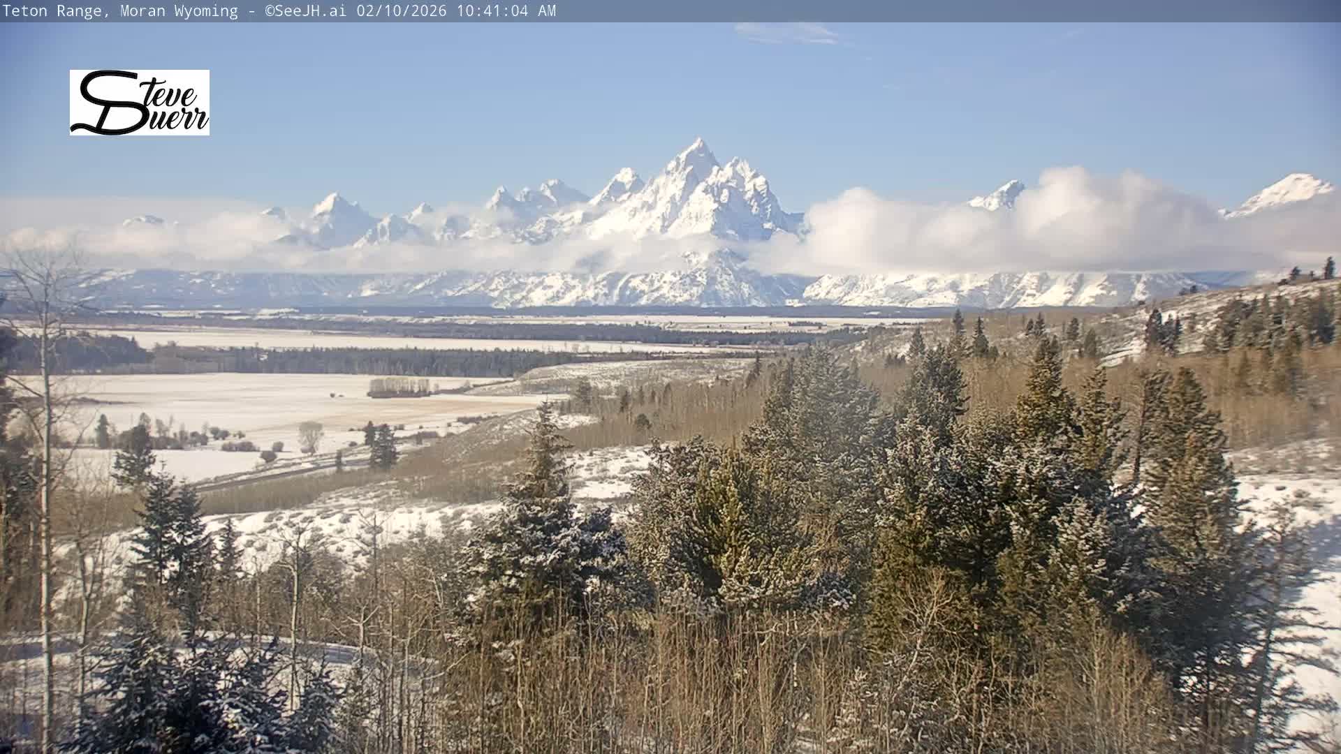 Buffalo Valley & Teton Mountain Range Live Cam - Moran, Teton County, Wyoming, USA