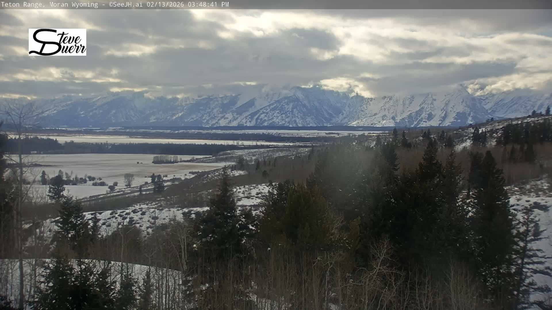 Buffalo Valley & Teton Mountain Range Live Cam - Moran, Teton County, Wyoming, USA