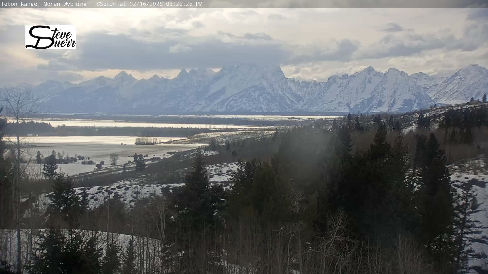 Buffalo Valley & Teton Mountain Range Live Cam - Moran, Teton County, Wyoming, USA