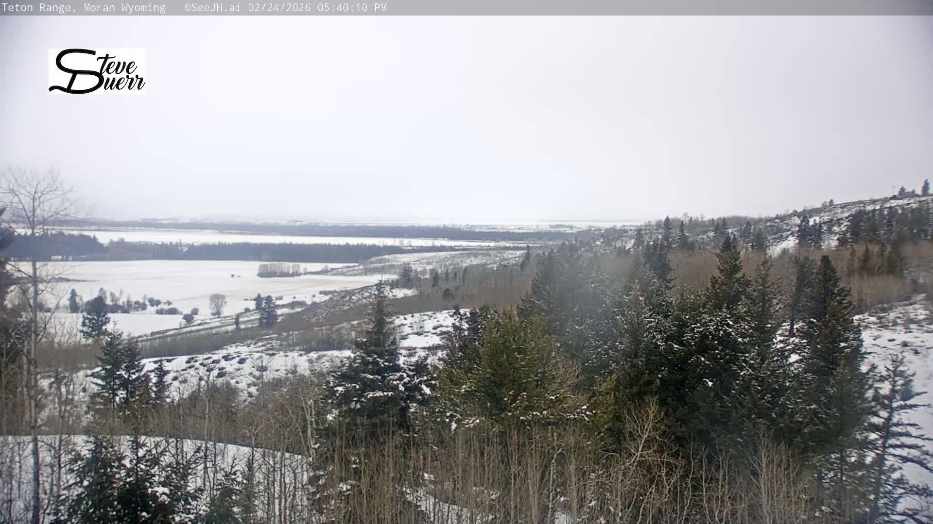 Buffalo Valley & Teton Mountain Range Live Cam - Moran, Teton County, Wyoming, USA