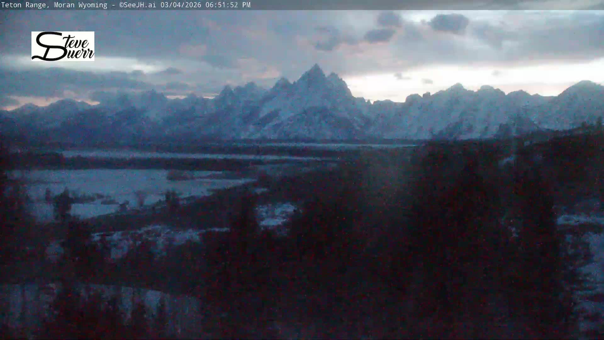 Buffalo Valley & Teton Mountain Range Live Cam - Moran, Teton County, Wyoming, USA