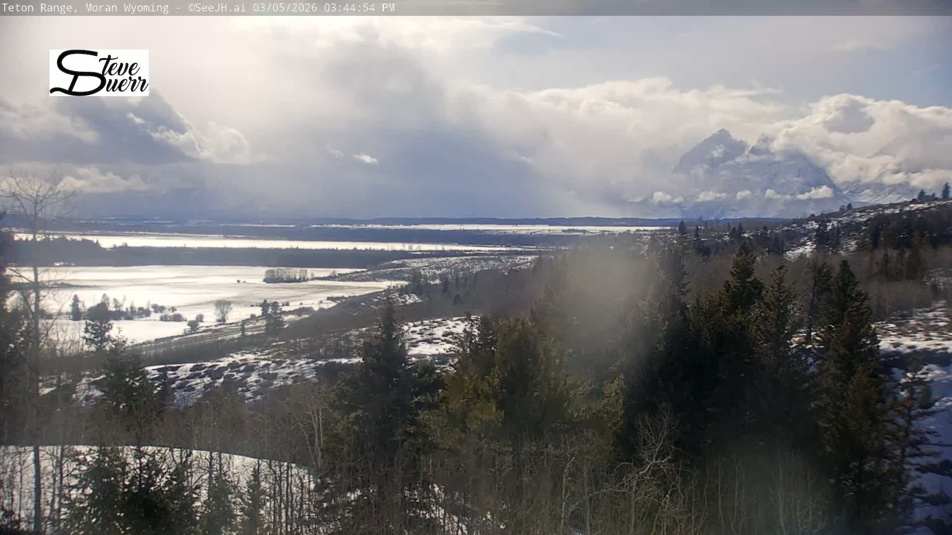 Buffalo Valley & Teton Mountain Range Live Cam - Moran, Teton County, Wyoming, USA