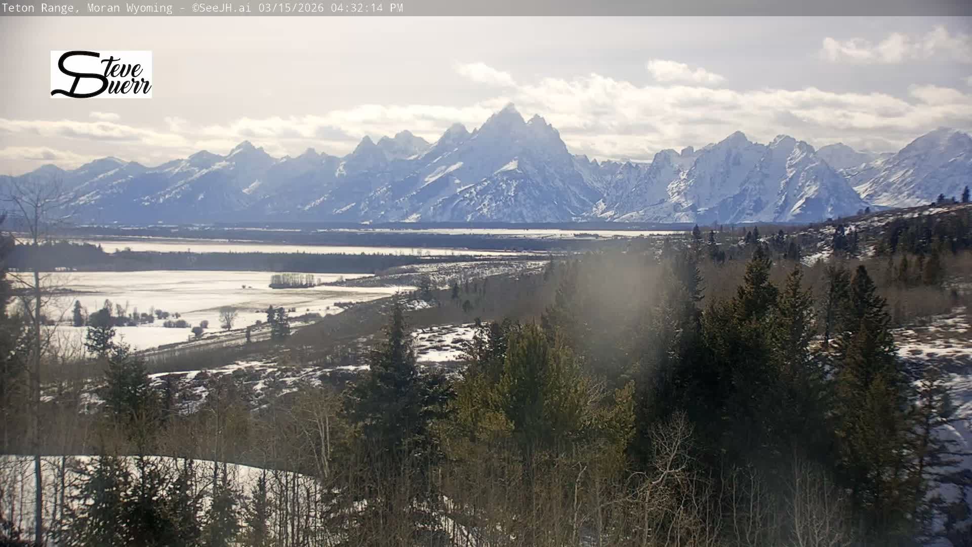 Buffalo Valley & Teton Mountain Range Live Cam - Moran, Teton County, Wyoming, USA