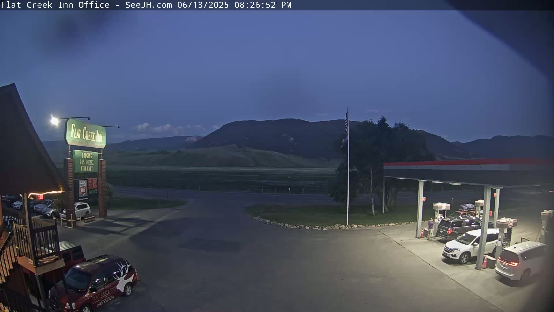 Jackson, Flat Creek Valley- Jackson Peak &  Highway 89 View Live Cam - Jackson, Teton, Wyoming, USA