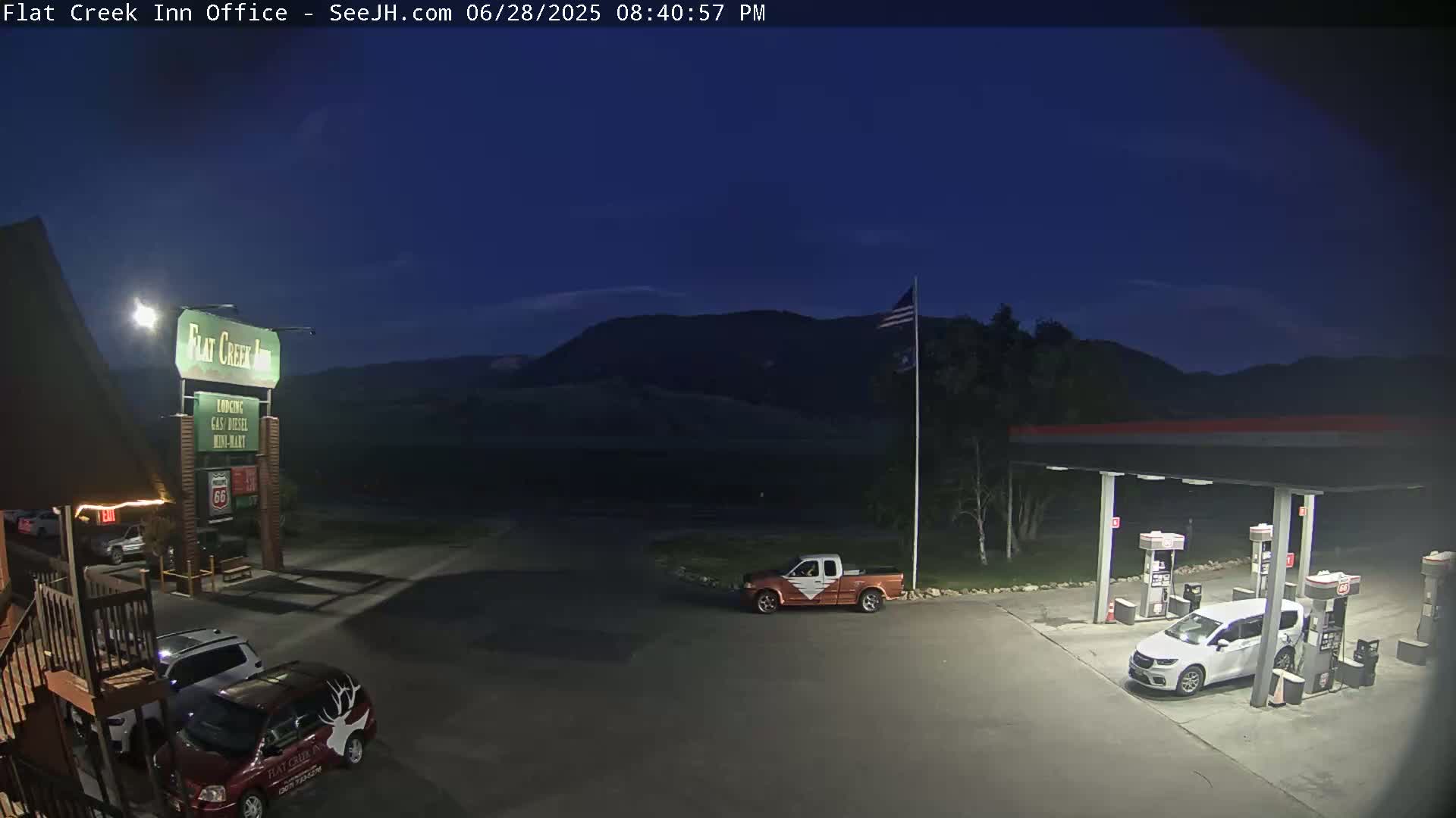 Jackson, Flat Creek Valley- Jackson Peak &  Highway 89 View Live Cam - Jackson, Teton, Wyoming, USA