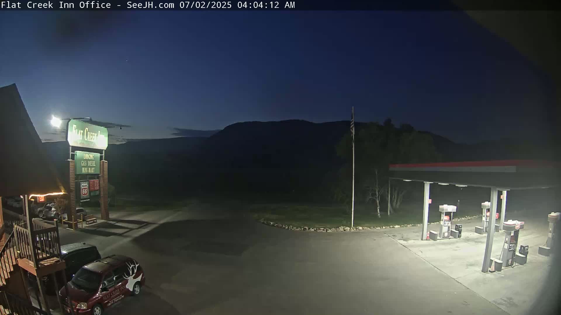 Jackson, Flat Creek Valley- Jackson Peak &  Highway 89 View Live Cam - Jackson, Teton, Wyoming, USA