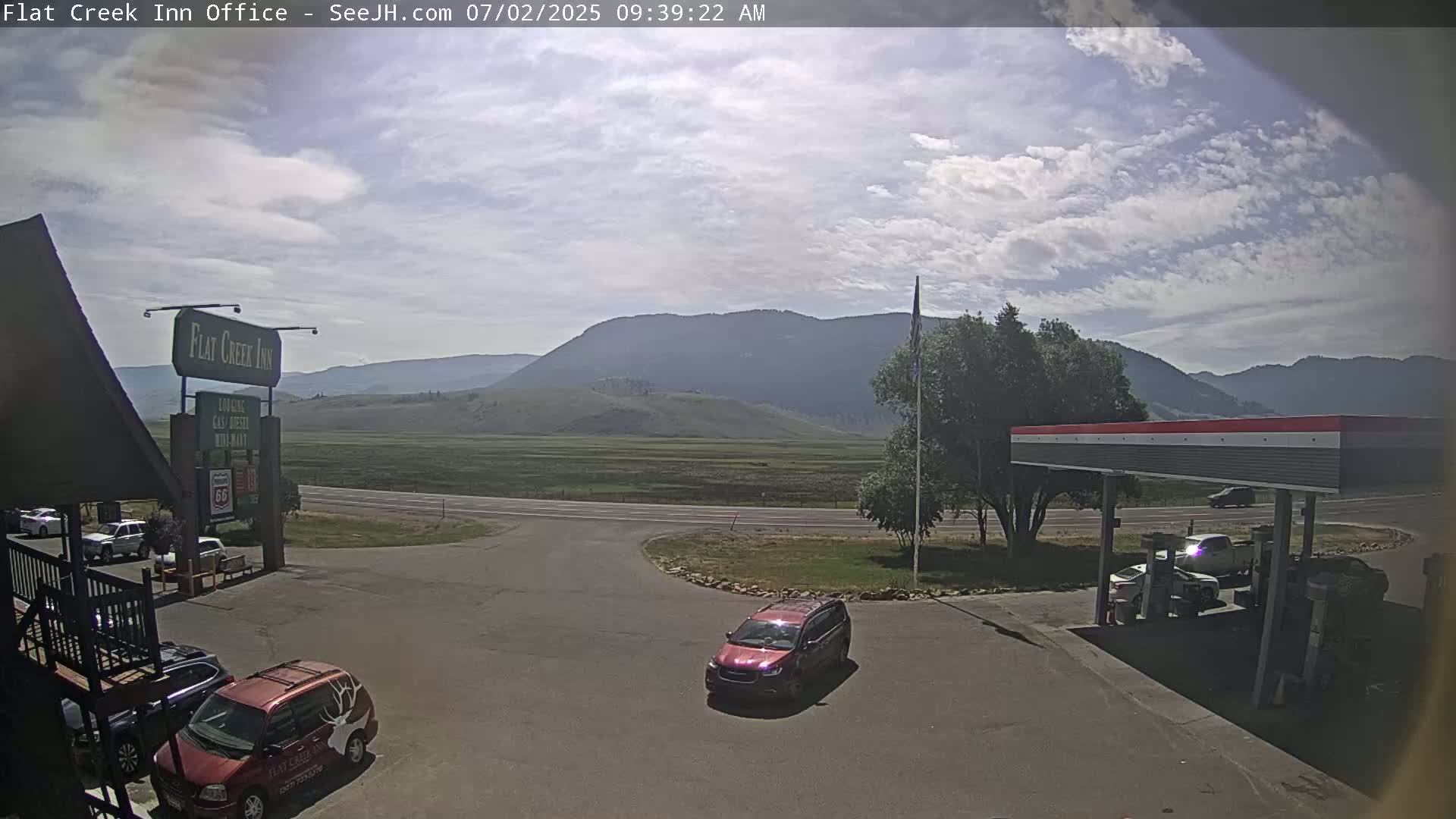 Jackson, Flat Creek Valley- Jackson Peak &  Highway 89 View Live Cam - Jackson, Teton, Wyoming, USA