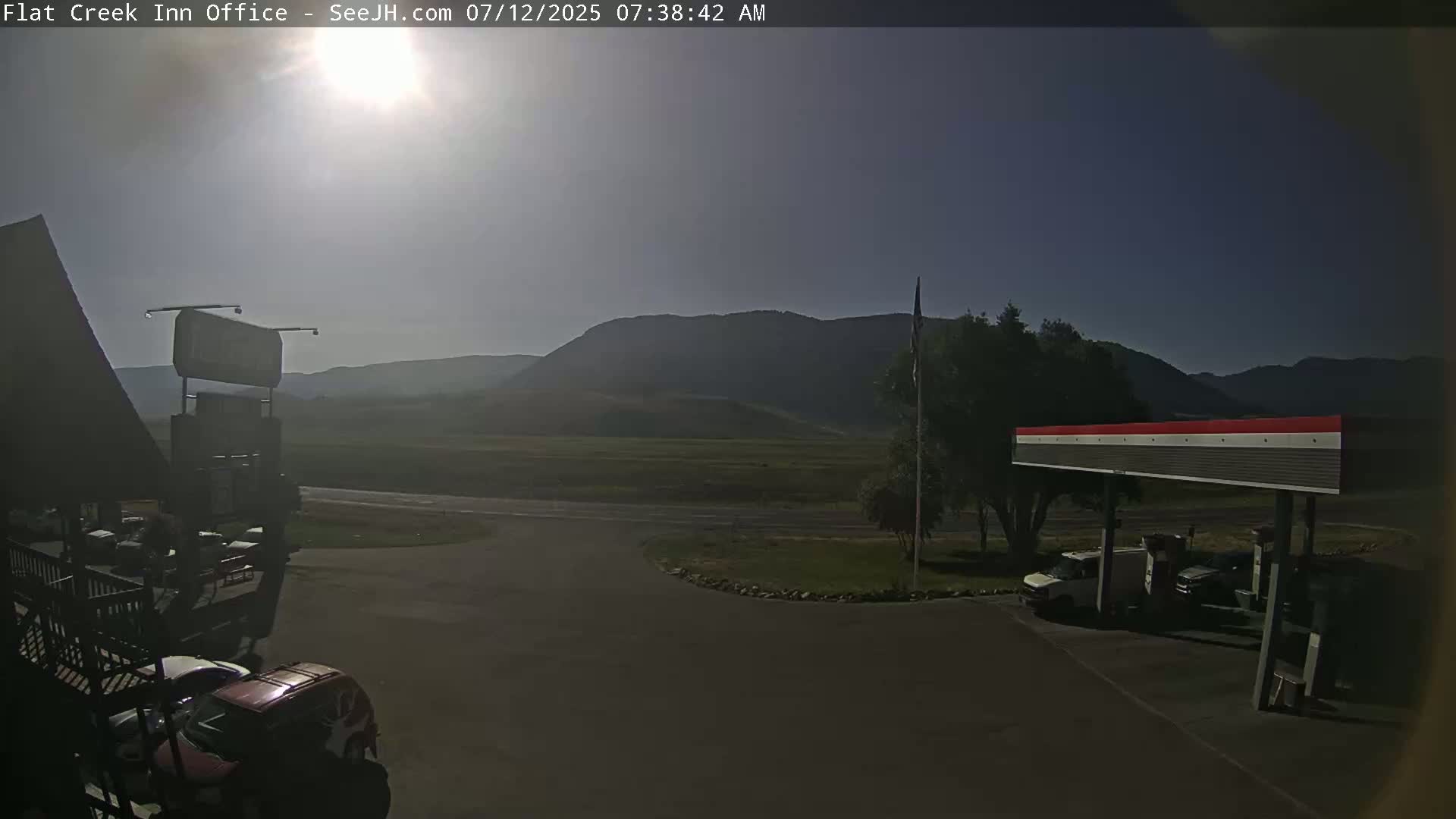 Jackson, Flat Creek Valley- Jackson Peak &  Highway 89 View Live Cam - Jackson, Teton, Wyoming, USA