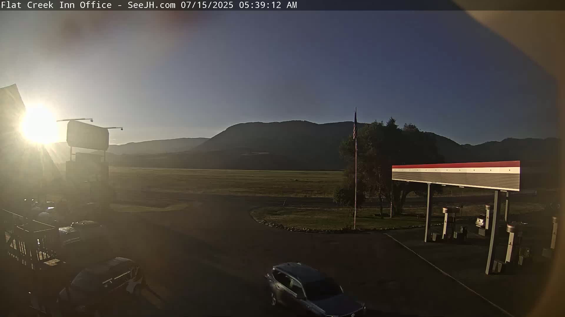 Jackson, Flat Creek Valley- Jackson Peak &  Highway 89 View Live Cam - Jackson, Teton, Wyoming, USA