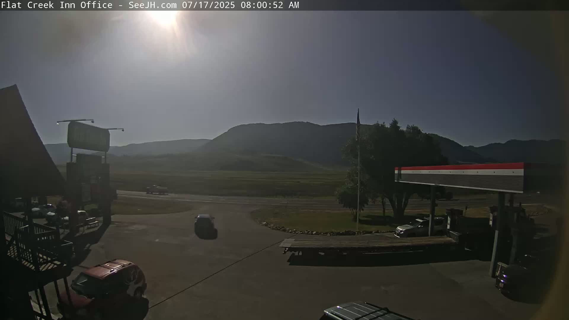 Jackson, Flat Creek Valley- Jackson Peak &  Highway 89 View Live Cam - Jackson, Teton, Wyoming, USA