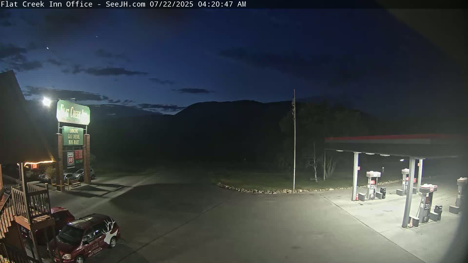 Jackson, Flat Creek Valley- Jackson Peak &  Highway 89 View Live Cam - Jackson, Teton, Wyoming, USA