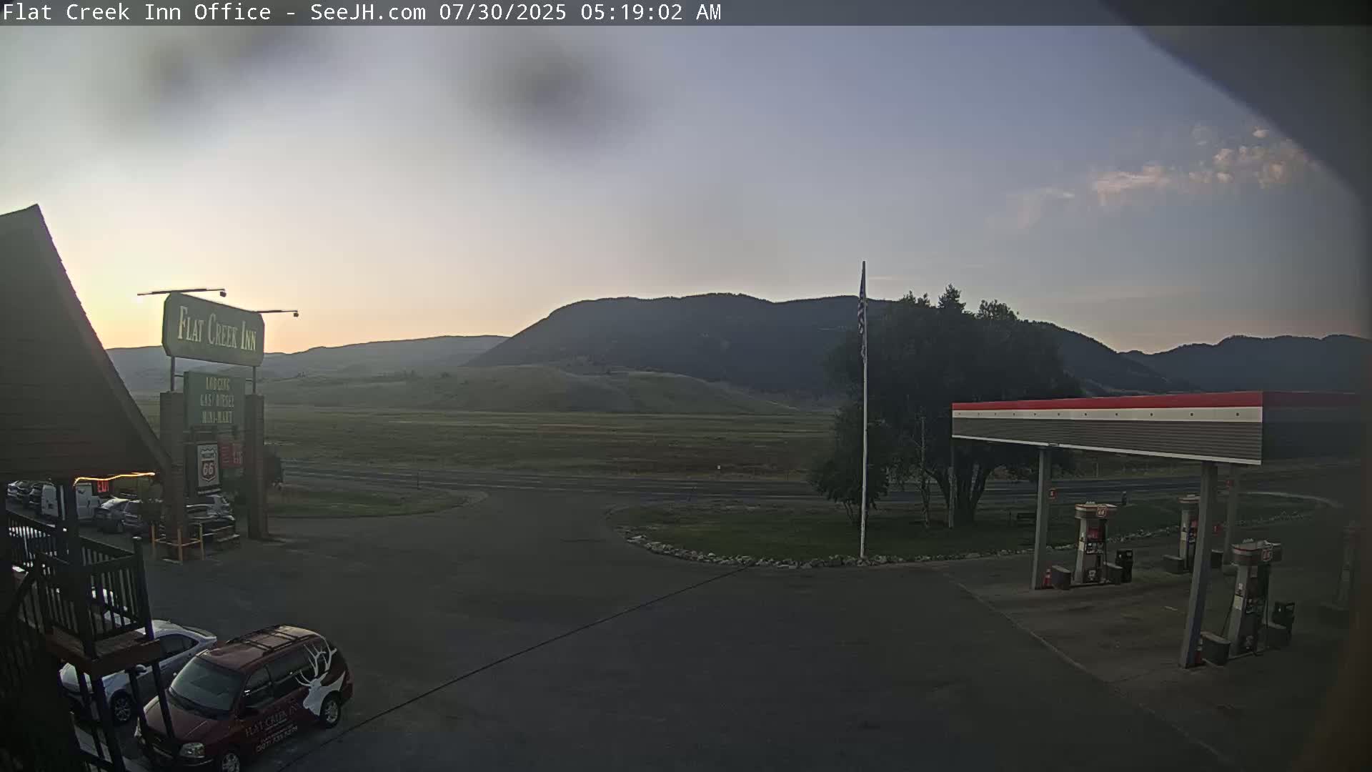 Jackson, Flat Creek Valley- Jackson Peak &  Highway 89 View Live Cam - Jackson, Teton, Wyoming, USA