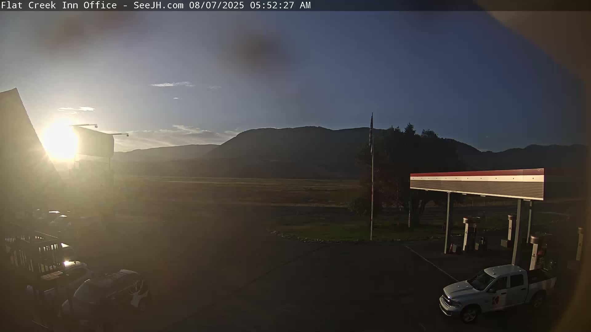 Jackson, Flat Creek Valley- Jackson Peak &  Highway 89 View Live Cam - Jackson, Teton, Wyoming, USA