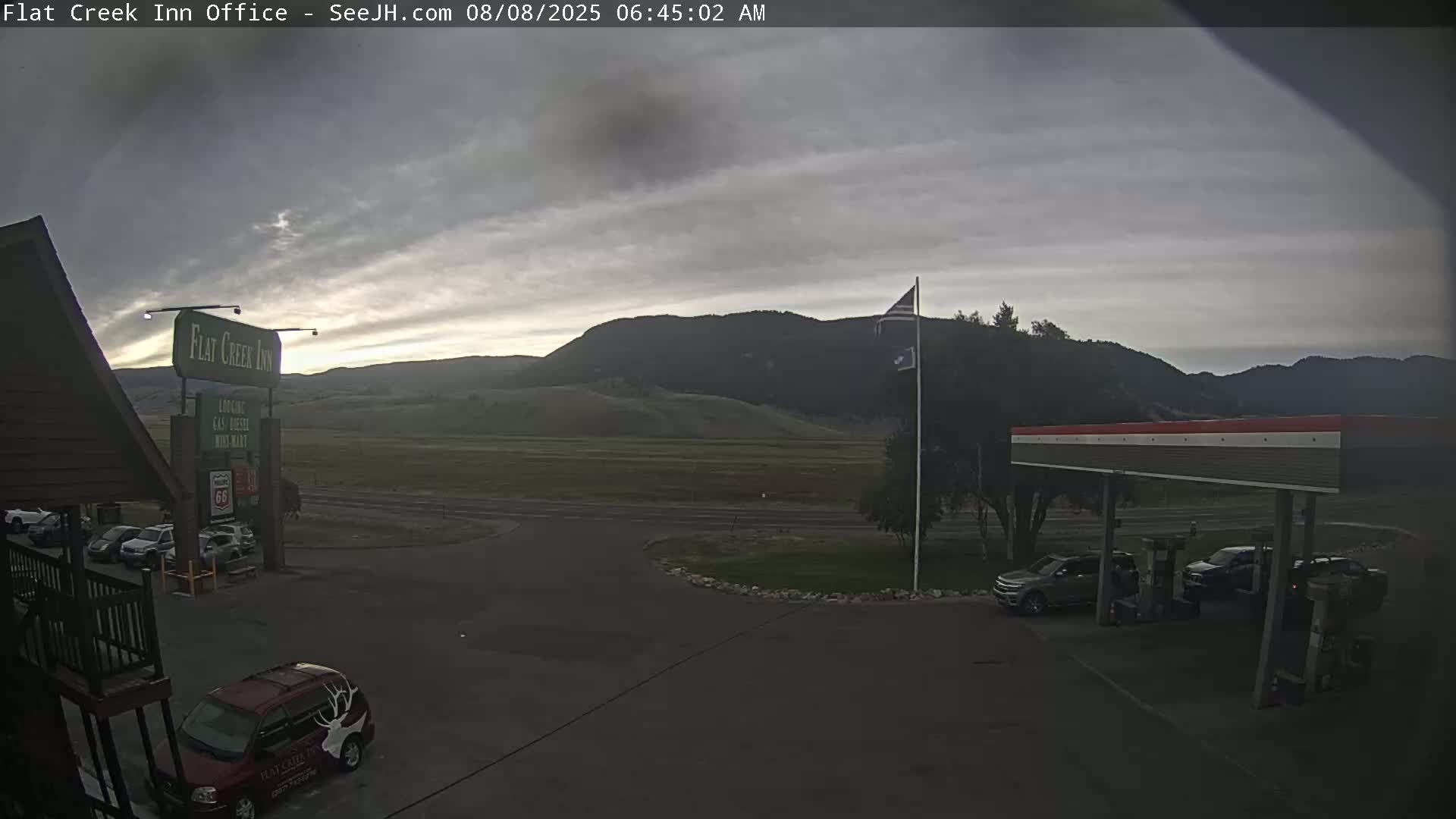 Jackson, Flat Creek Valley- Jackson Peak &  Highway 89 View Live Cam - Jackson, Teton, Wyoming, USA