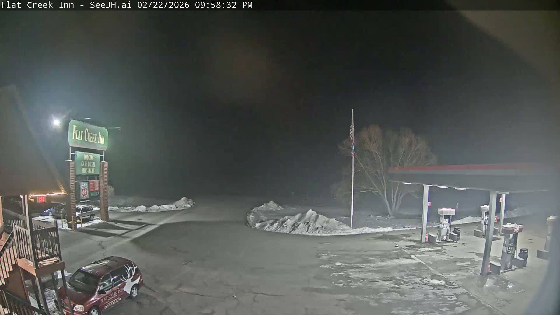 Jackson, Flat Creek Valley- Jackson Peak &  Highway 89 View Live Cam - Jackson, Teton, Wyoming, USA