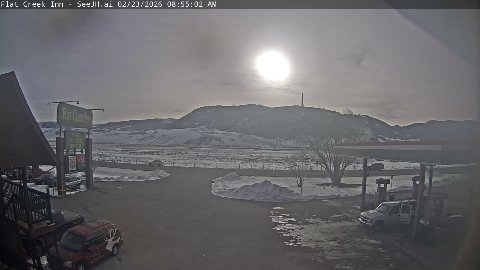 Jackson, Flat Creek Valley- Jackson Peak &  Highway 89 View Live Cam - Jackson, Teton, Wyoming, USA