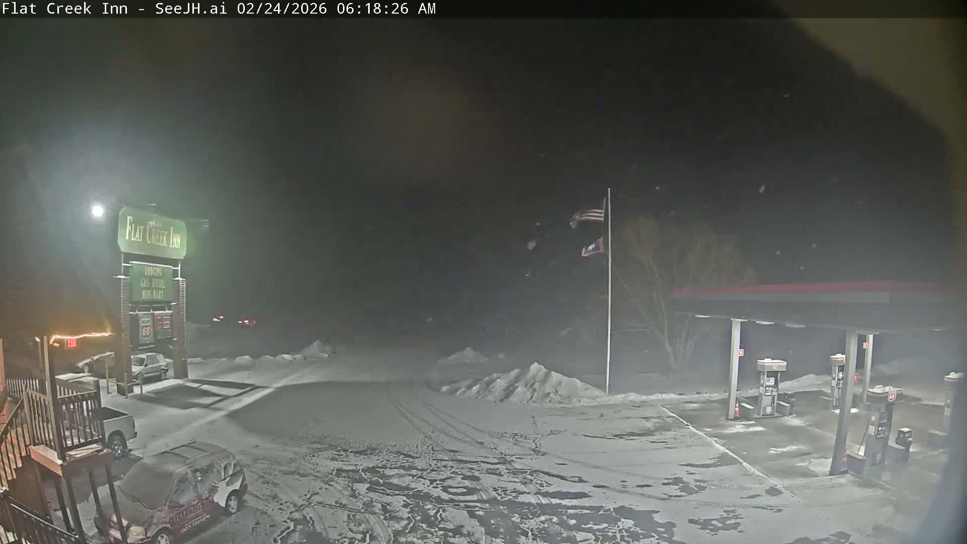 Jackson, Flat Creek Valley- Jackson Peak &  Highway 89 View Live Cam - Jackson, Teton, Wyoming, USA