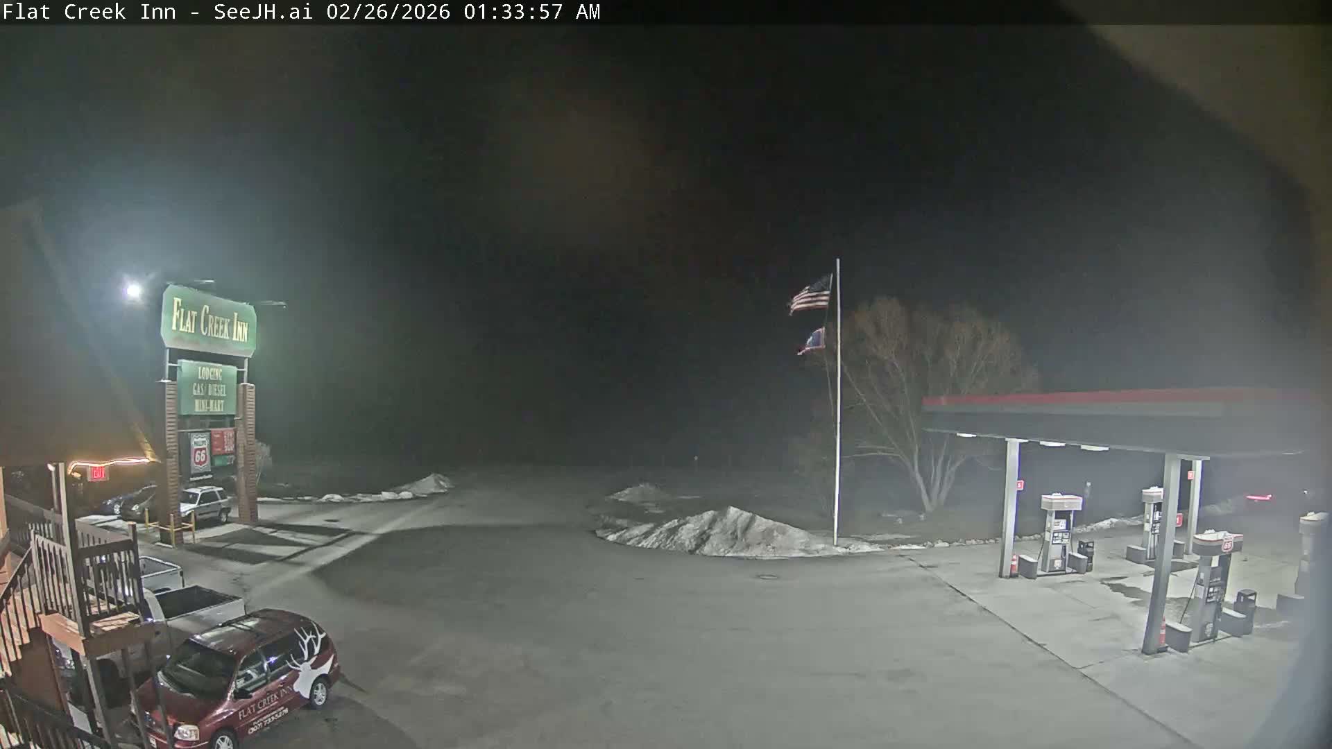 Jackson, Flat Creek Valley- Jackson Peak &  Highway 89 View Live Cam - Jackson, Teton, Wyoming, USA