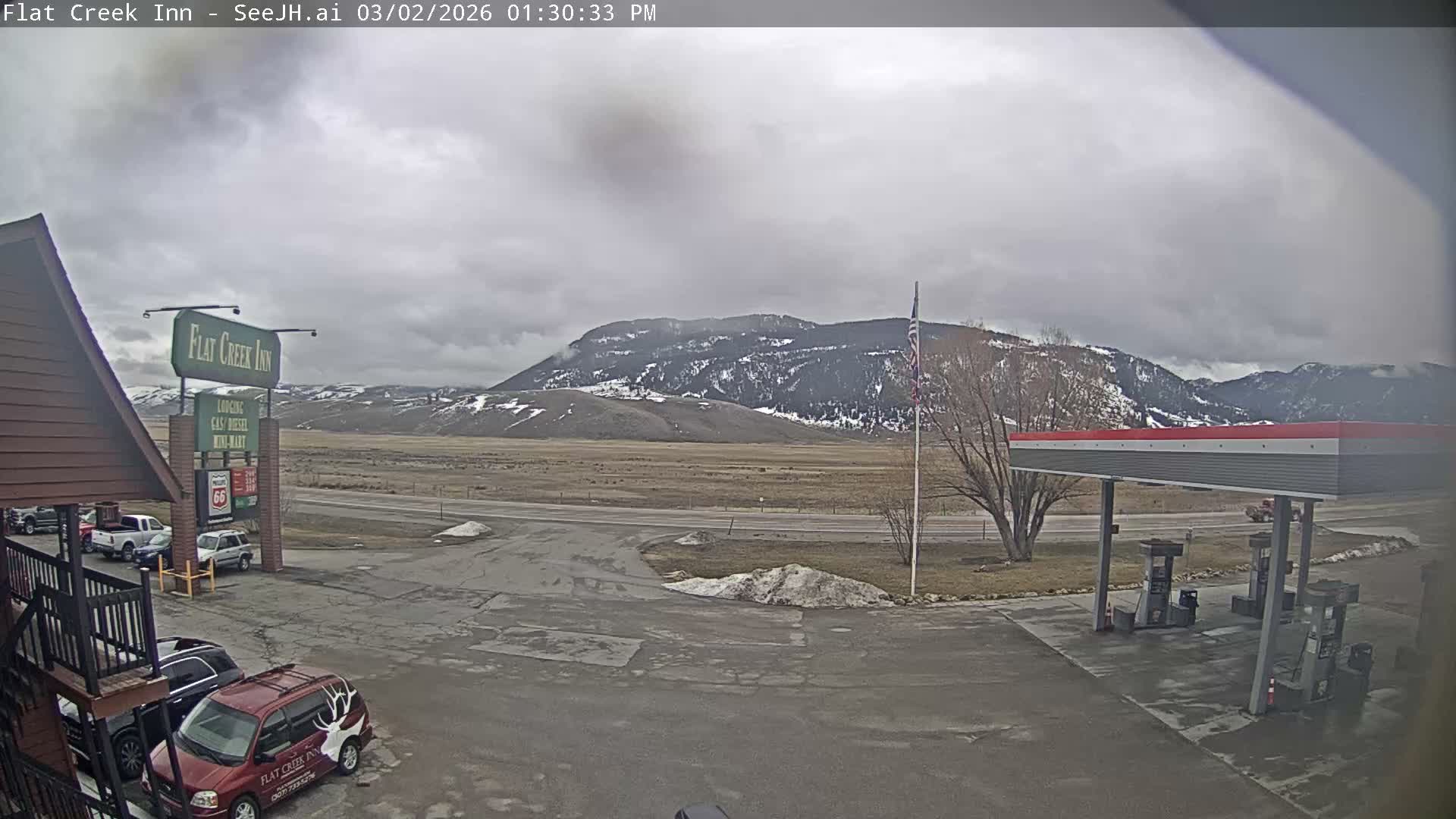Jackson, Flat Creek Valley- Jackson Peak &  Highway 89 View Live Cam - Jackson, Teton, Wyoming, USA