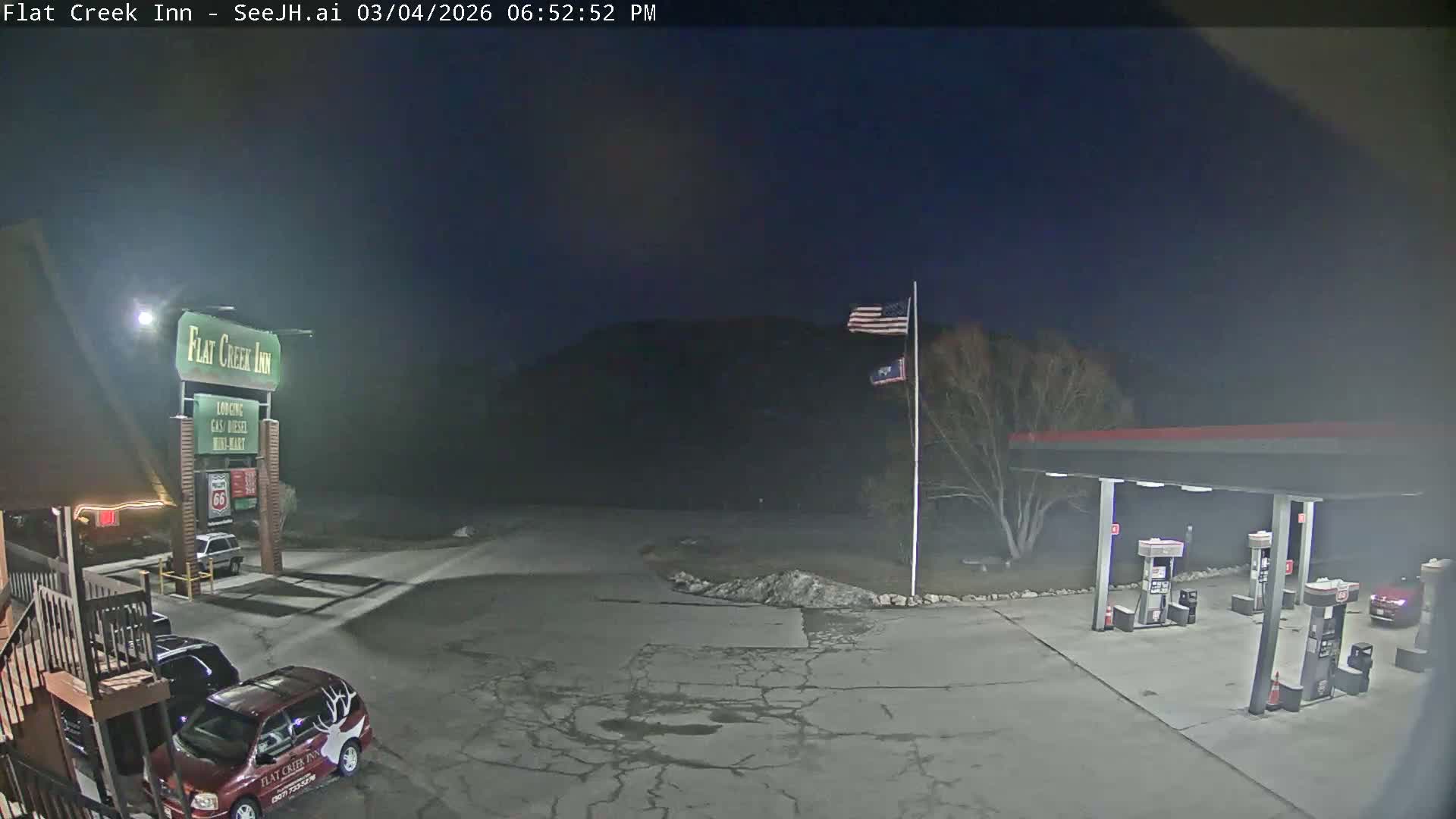 Jackson, Flat Creek Valley- Jackson Peak &  Highway 89 View Live Cam - Jackson, Teton, Wyoming, USA