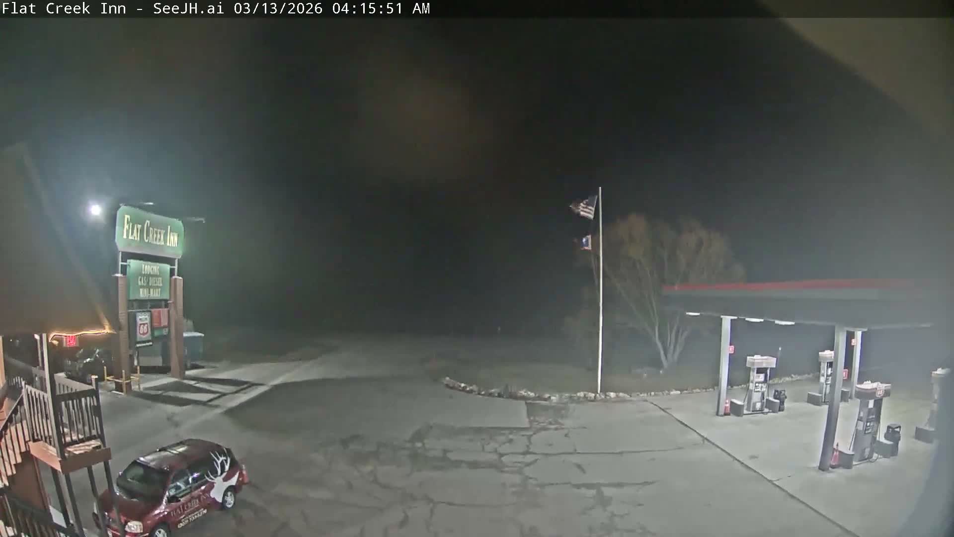 Jackson, Flat Creek Valley- Jackson Peak &  Highway 89 View Live Cam - Jackson, Teton, Wyoming, USA