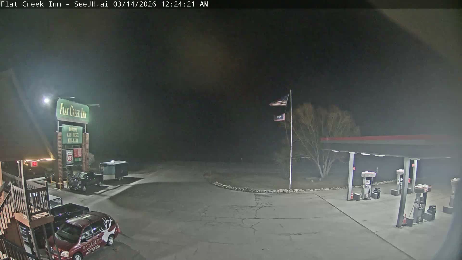 Jackson, Flat Creek Valley- Jackson Peak &  Highway 89 View Live Cam - Jackson, Teton, Wyoming, USA