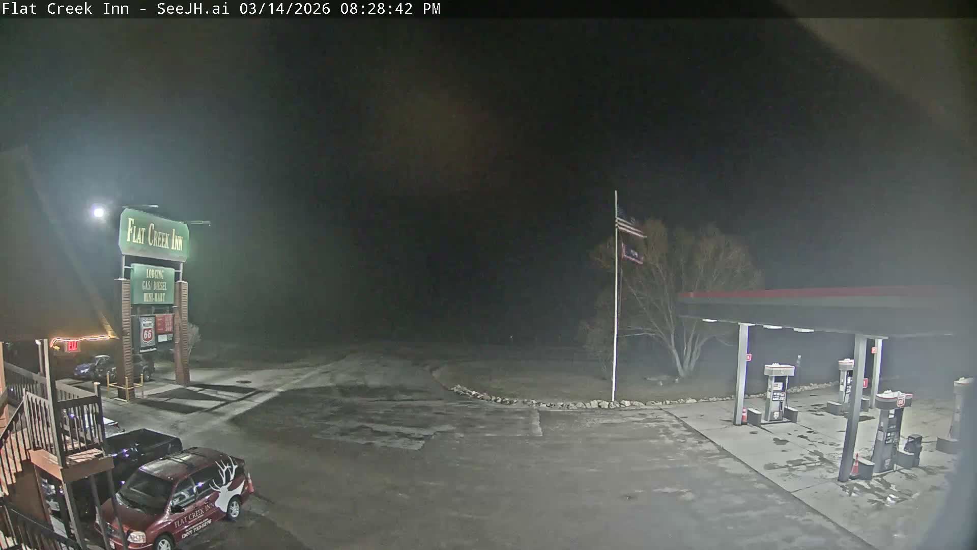 Jackson, Flat Creek Valley- Jackson Peak &  Highway 89 View Live Cam - Jackson, Teton, Wyoming, USA