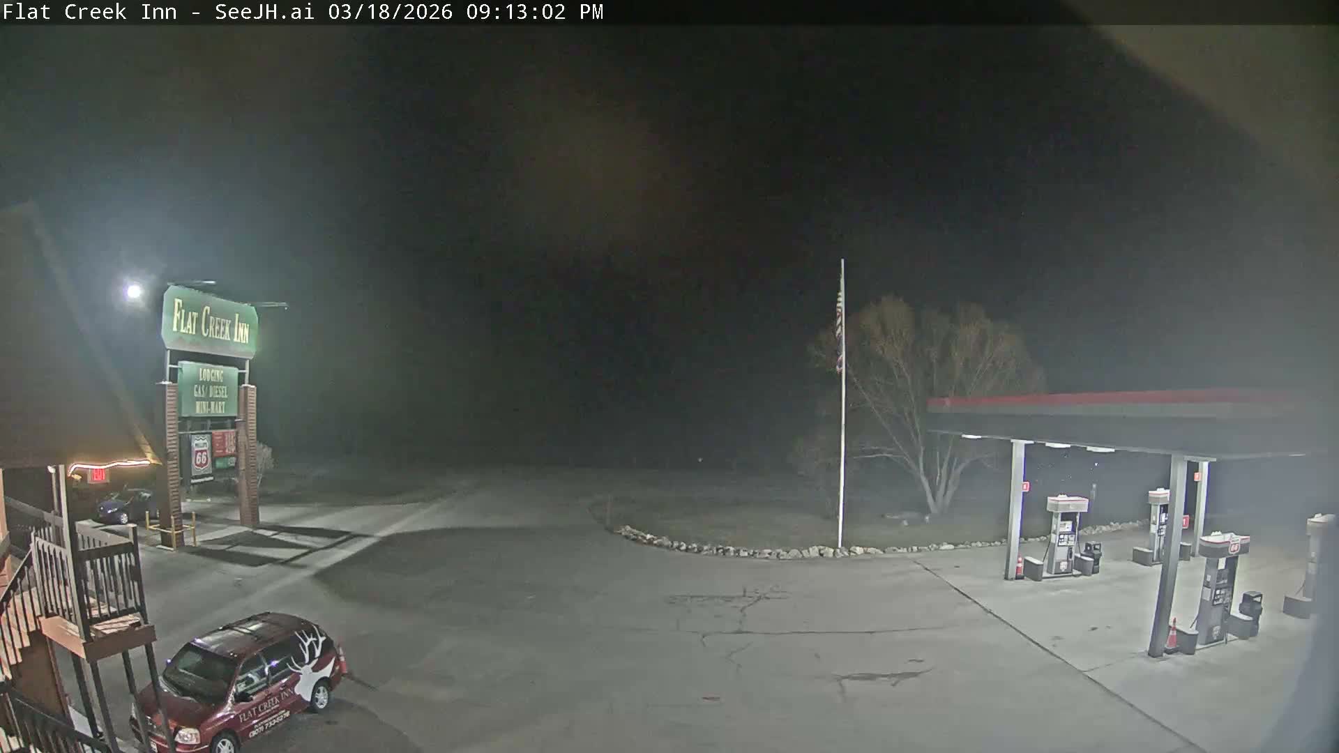Jackson, Flat Creek Valley- Jackson Peak &  Highway 89 View Live Cam - Jackson, Teton, Wyoming, USA