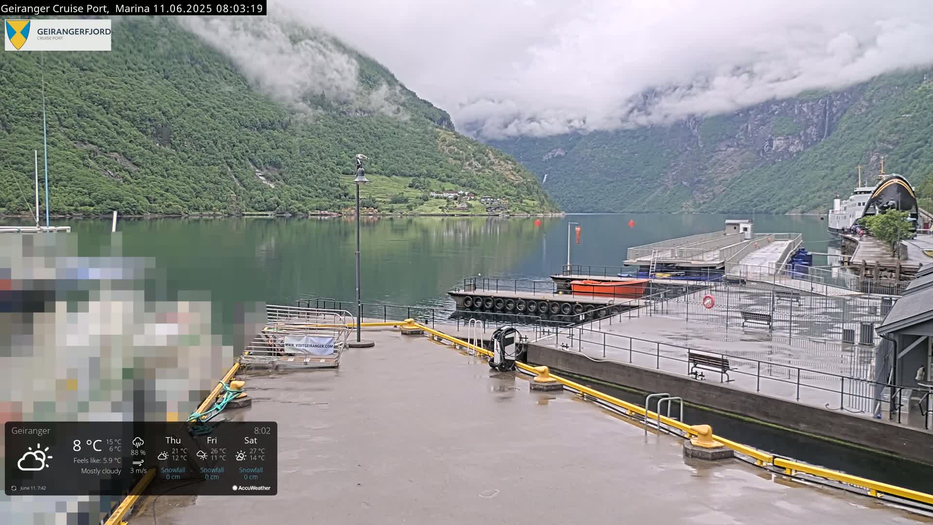 Geiranger Marine & Village  Live Cam - Stranda, Sunmore, More og Romsdal, Norway