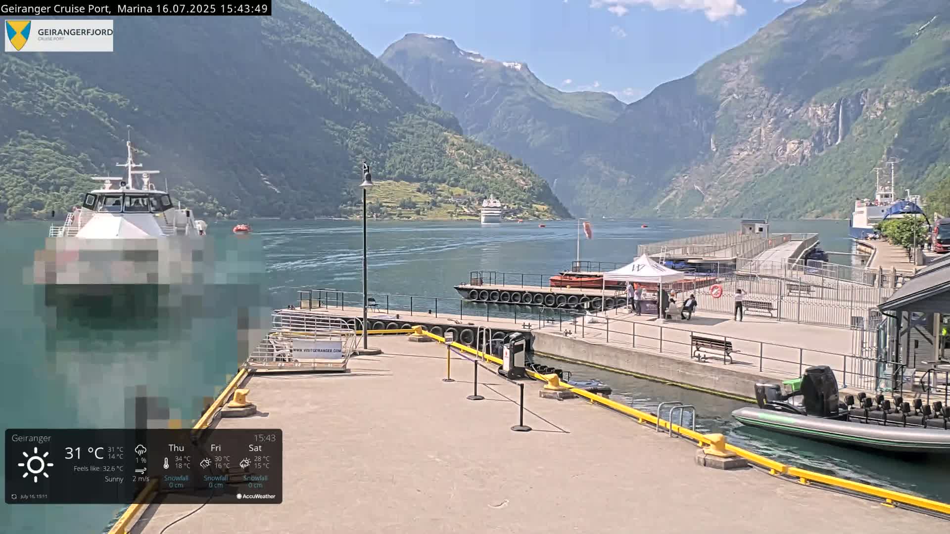 Geiranger Marine & Village  Live Cam - Stranda, Sunmore, More og Romsdal, Western Norway, Norway