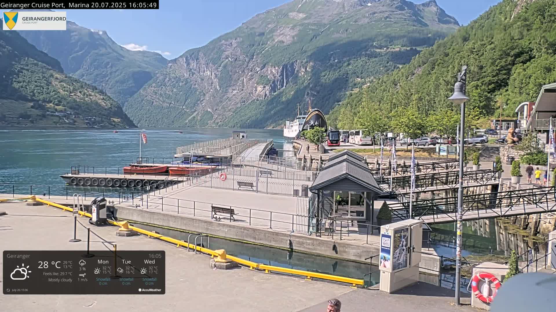 Geiranger Marine & Village  Live Cam - Stranda, Sunmore, More og Romsdal, Western Norway, Norway