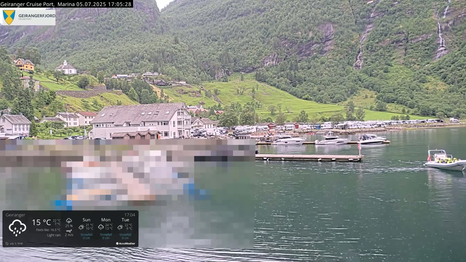 Geiranger Fjord & Cruise Terminal Live Cam -  Stranda, Sunmore, More og Romsdal, Norway