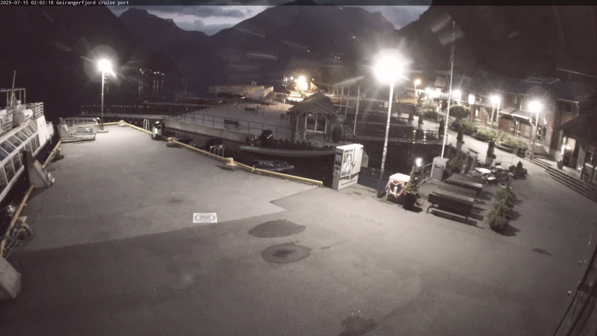 Geiranger Fjord & Cruise Terminal Live Cam -  Stranda, Sunmore, More og Romsdal, Western Norway, Norway