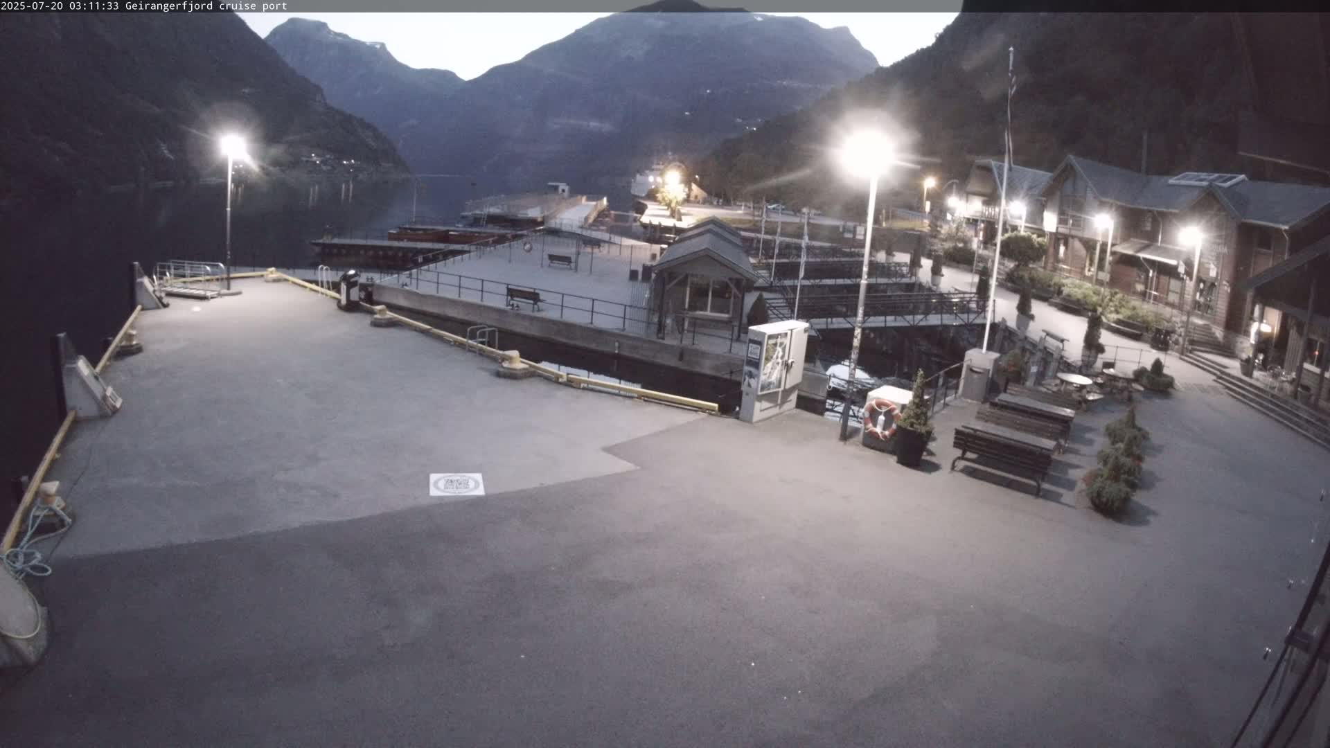 Geiranger Fjord & Cruise Terminal Live Cam -  Stranda, Sunmore, More og Romsdal, Western Norway, Norway