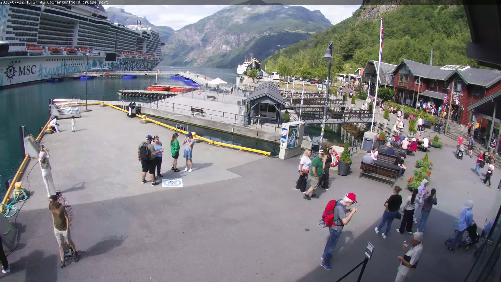 Geiranger Fjord & Cruise Terminal Live Cam -  Stranda, Sunmore, More og Romsdal, Western Norway, Norway