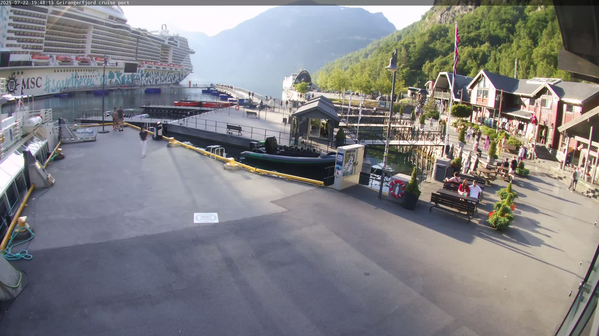 Geiranger Fjord & Cruise Terminal Live Cam -  Stranda, Sunmore, More og Romsdal, Western Norway, Norway