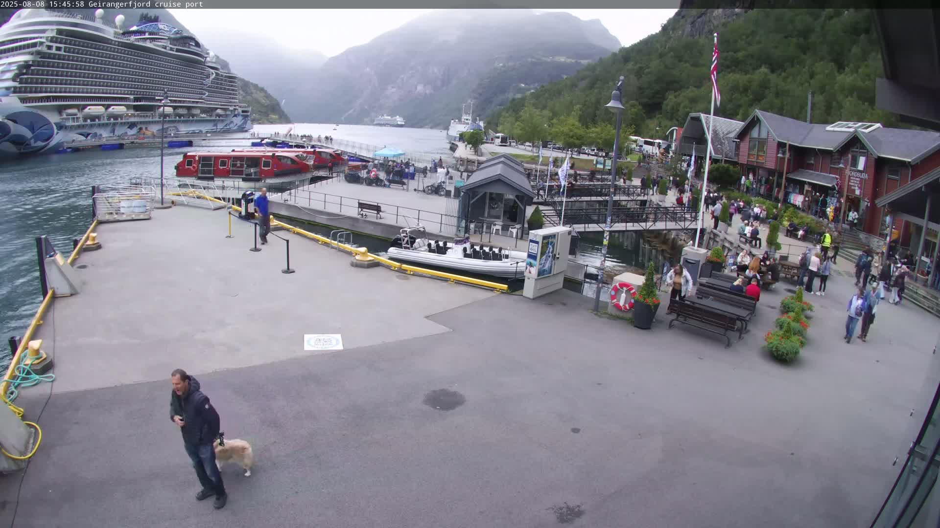 Geiranger Fjord & Cruise Terminal Live Cam -  Stranda, Sunmore, More og Romsdal, Western Norway, Norway