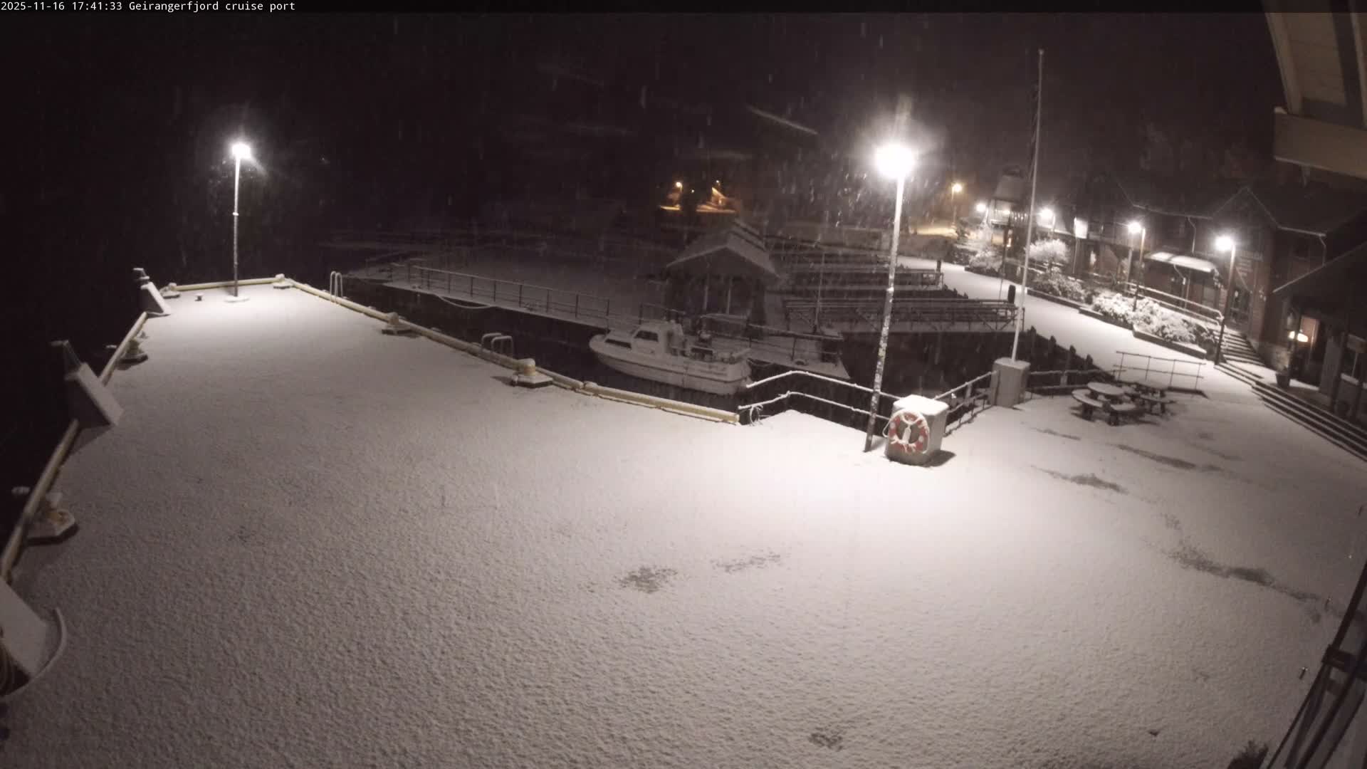 Geiranger Fjord & Cruise Terminal Live Cam -  Stranda, Sunmore, More og Romsdal, Western Norway, Norway