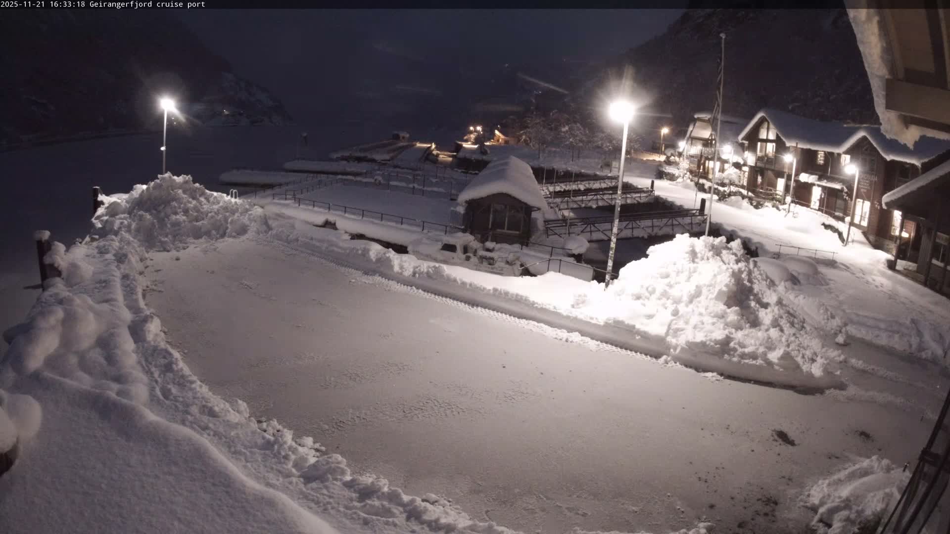 Geiranger Fjord & Cruise Terminal Live Cam -  Stranda, Sunmore, More og Romsdal, Western Norway, Norway