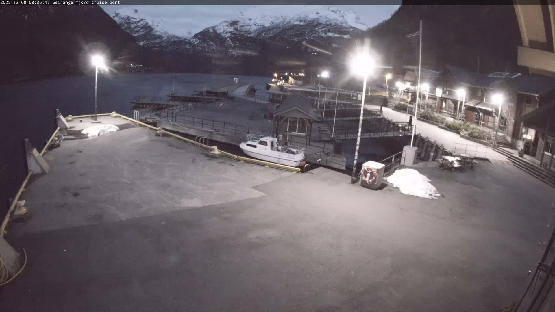 Geiranger Fjord & Cruise Terminal Live Cam -  Stranda, Sunmore, More og Romsdal, Western Norway, Norway