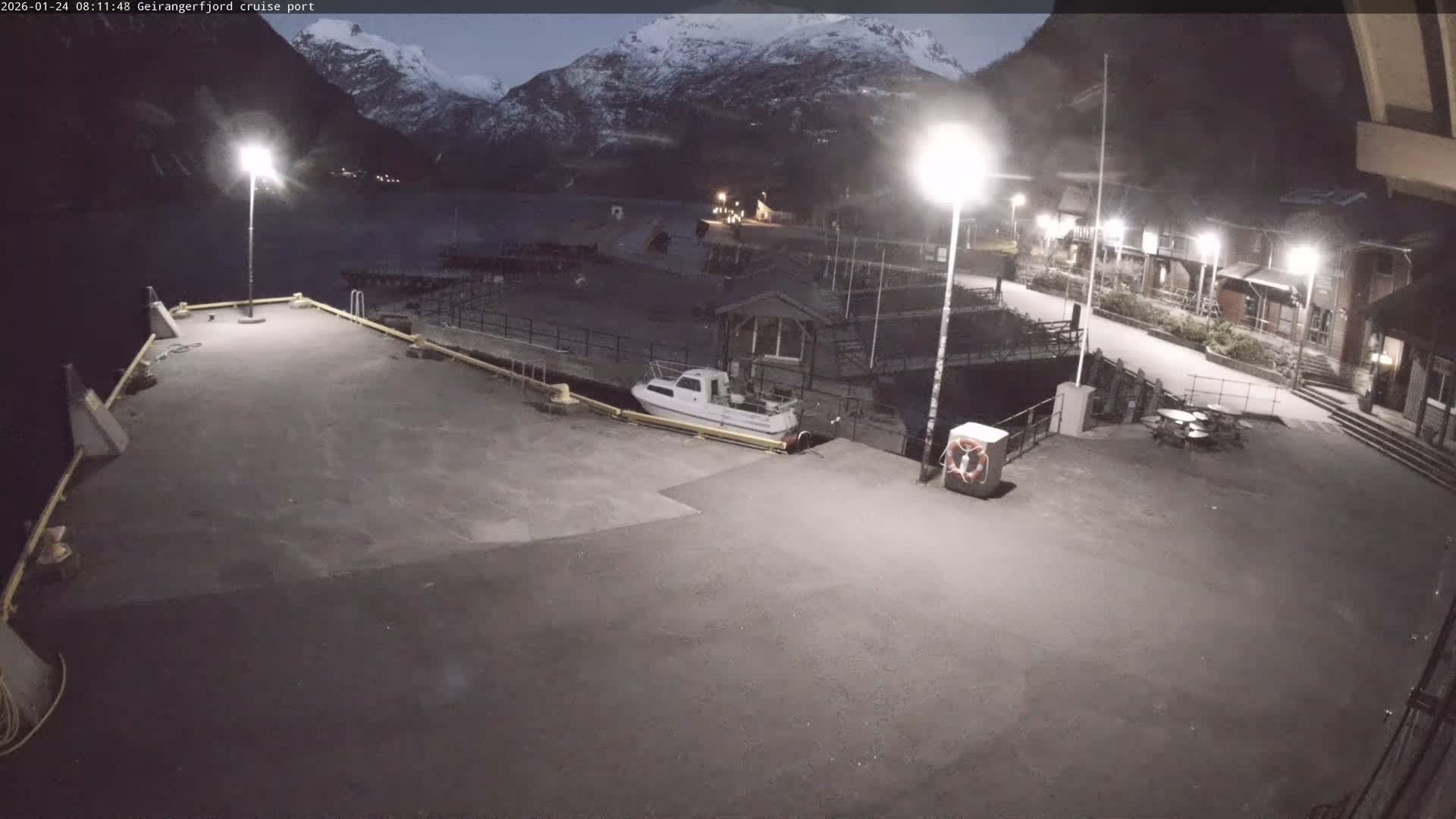 Geiranger Fjord & Cruise Terminal Live Cam -  Stranda, Sunmore, More og Romsdal, Western Norway, Norway