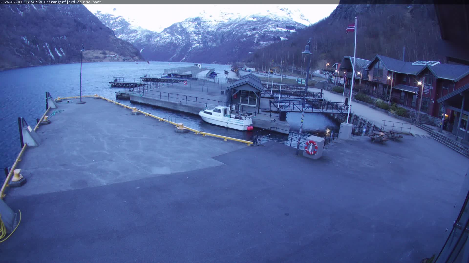 Geiranger Fjord & Cruise Terminal Live Cam -  Stranda, Sunmore, More og Romsdal, Western Norway, Norway