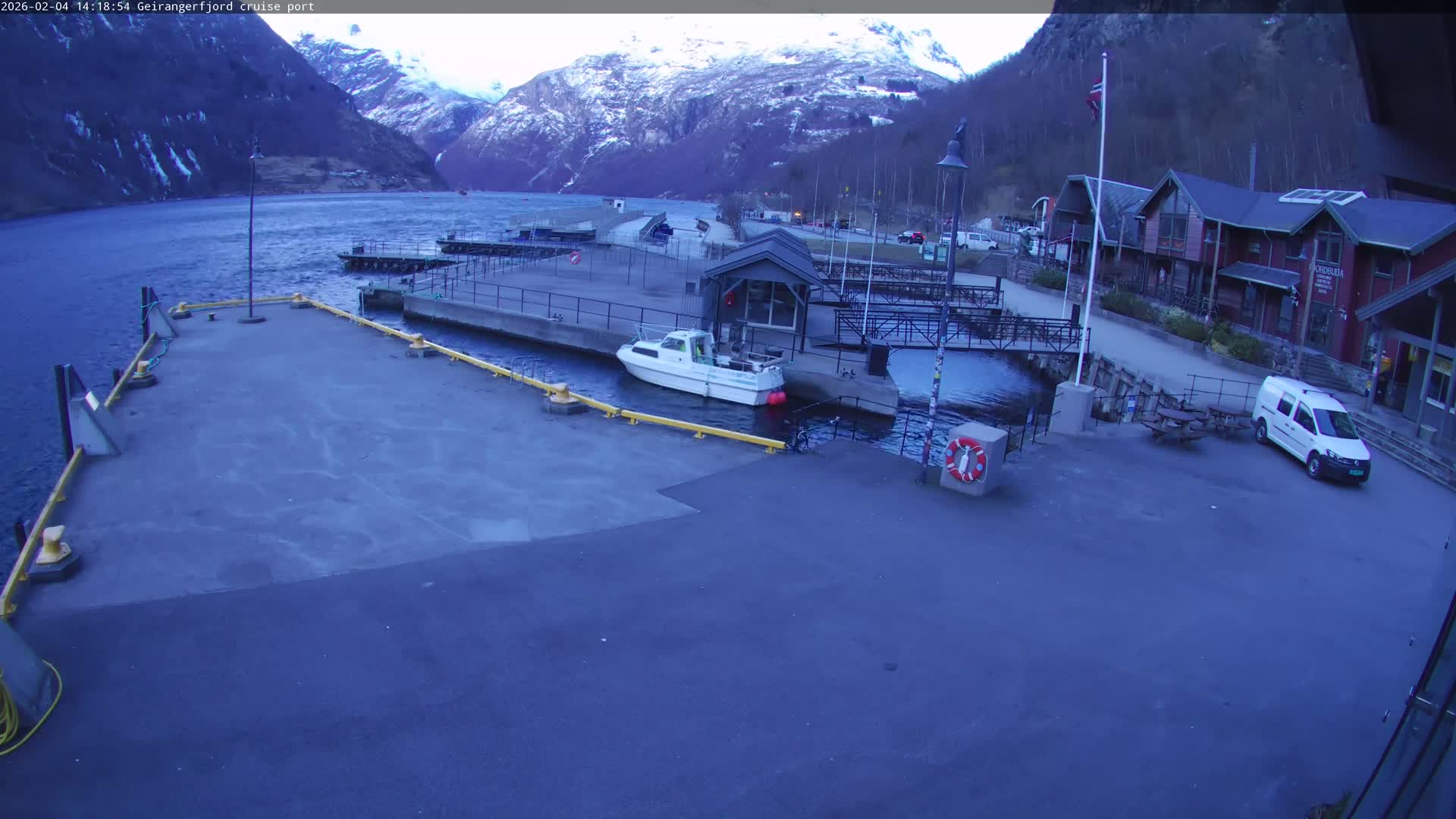 Geiranger Fjord & Cruise Terminal Live Cam -  Stranda, Sunmore, More og Romsdal, Western Norway, Norway