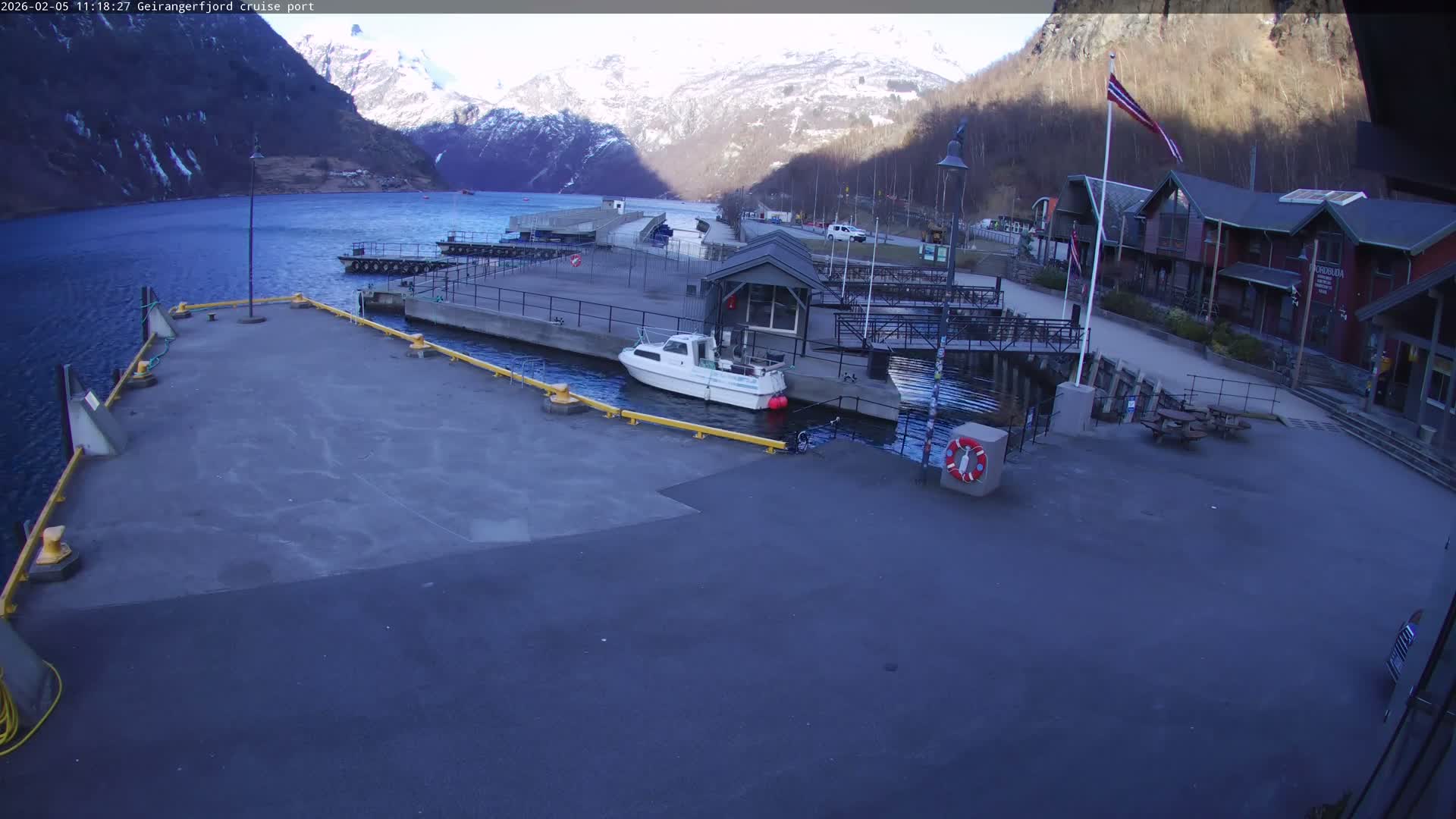 Geiranger Fjord & Cruise Terminal Live Cam -  Stranda, Sunmore, More og Romsdal, Western Norway, Norway