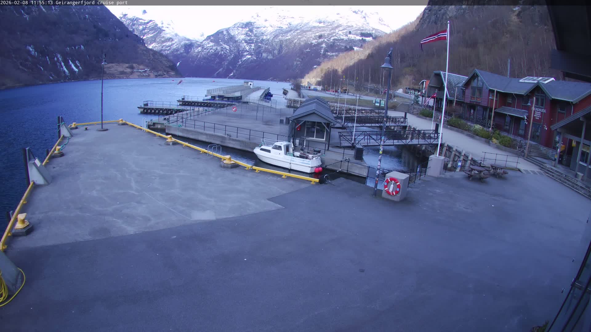 Geiranger Fjord & Cruise Terminal Live Cam -  Stranda, Sunmore, More og Romsdal, Western Norway, Norway