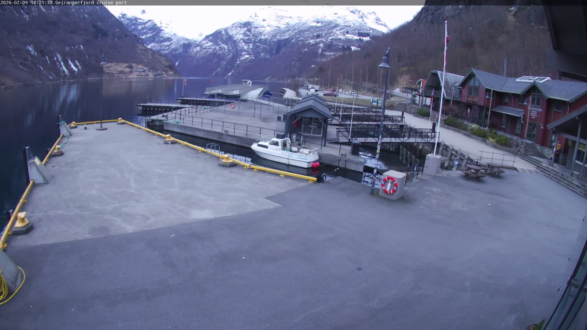 Geiranger Fjord & Cruise Terminal Live Cam -  Stranda, Sunmore, More og Romsdal, Western Norway, Norway
