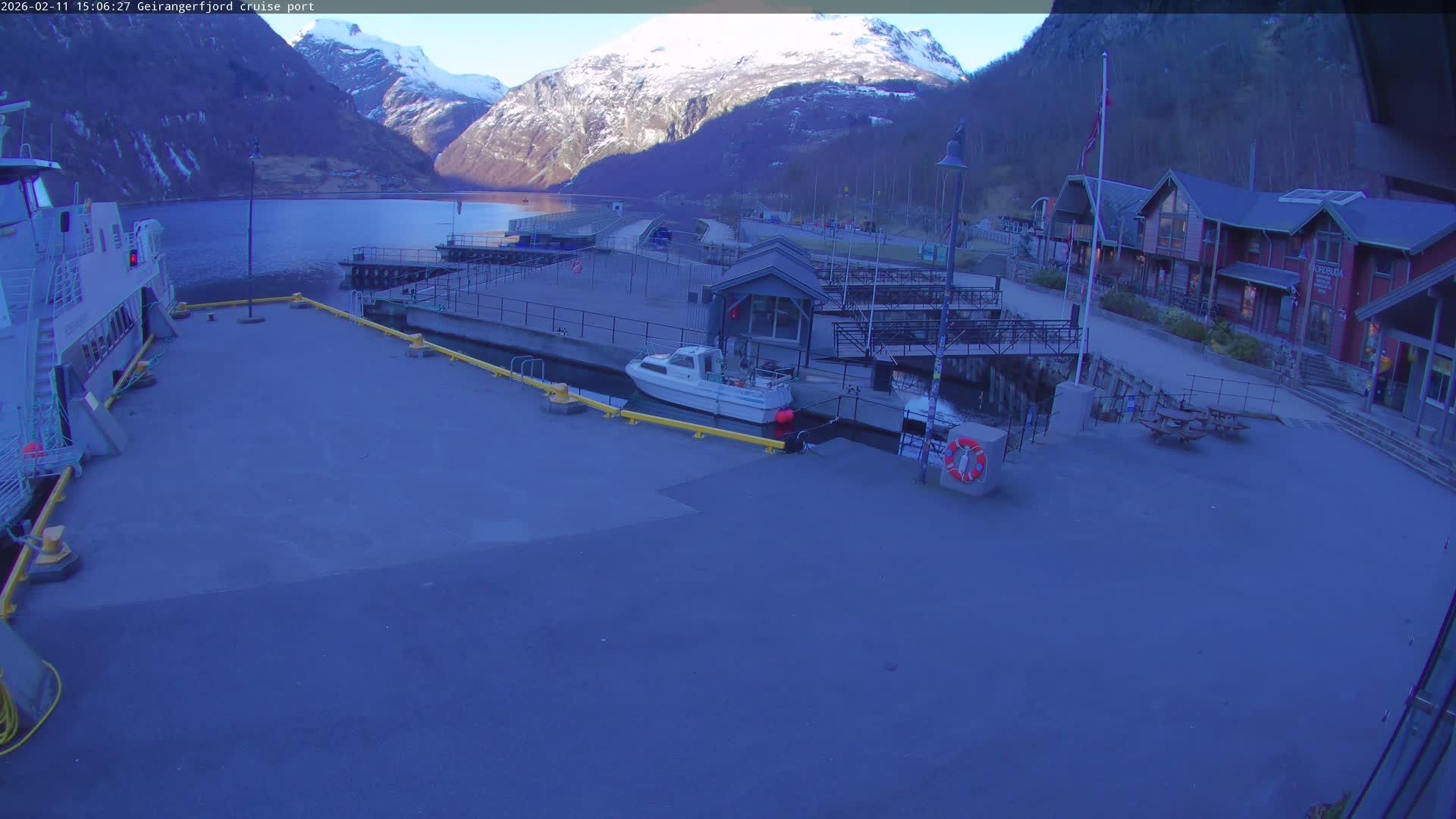Geiranger Fjord & Cruise Terminal Live Cam -  Stranda, Sunmore, More og Romsdal, Western Norway, Norway