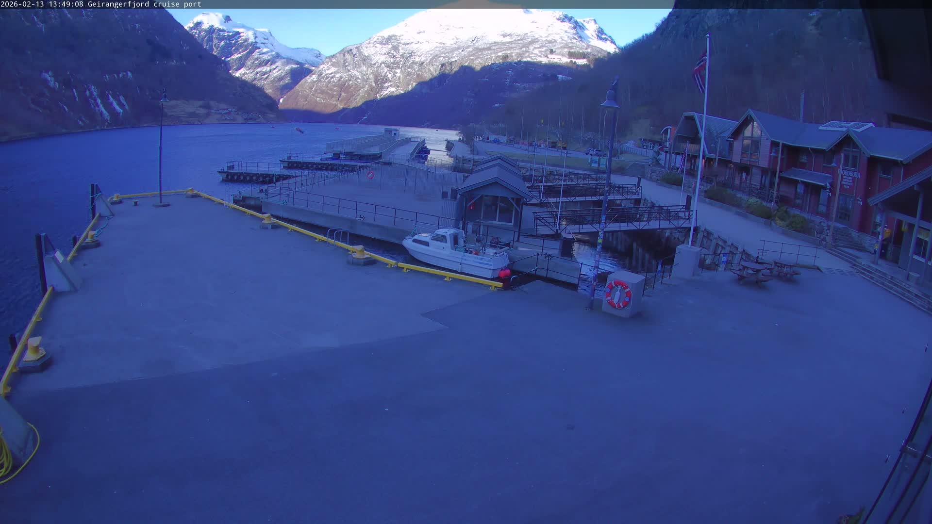 Geiranger Fjord & Cruise Terminal Live Cam -  Stranda, Sunmore, More og Romsdal, Western Norway, Norway