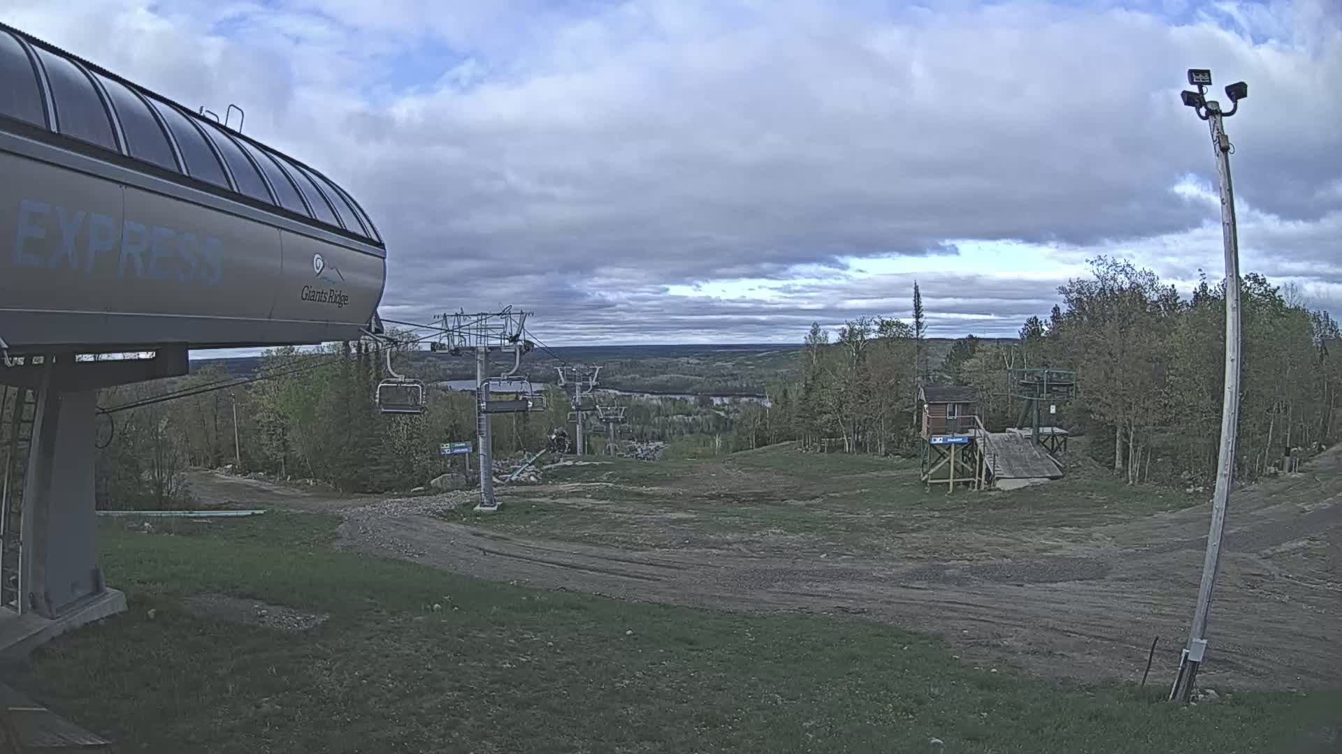 Sabin Lake & Wynee Lake View  from Giants Ridge Cable Car Live Cam - Biwabik, Saint Louis,Minnesota, USA